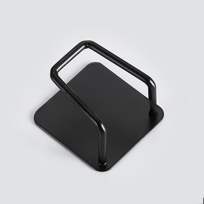 Organizator Bucatarie, Suport Adeziv pentru Burete si Accesorii, Carlig Multifunctional fara Gaurire, Otel Inoxidabil, Rezistenta 5 Kg, 5x5x3.5 cm, Negru