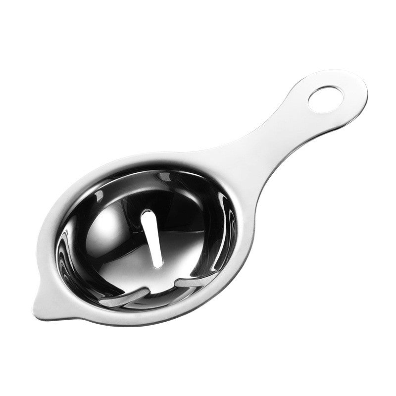 Separator Oua, Dispozitiv de Separare Albus de Galbenus cu Suport pentru Bol, Inox Alimentar, 14x7.5 cm, Argintiu