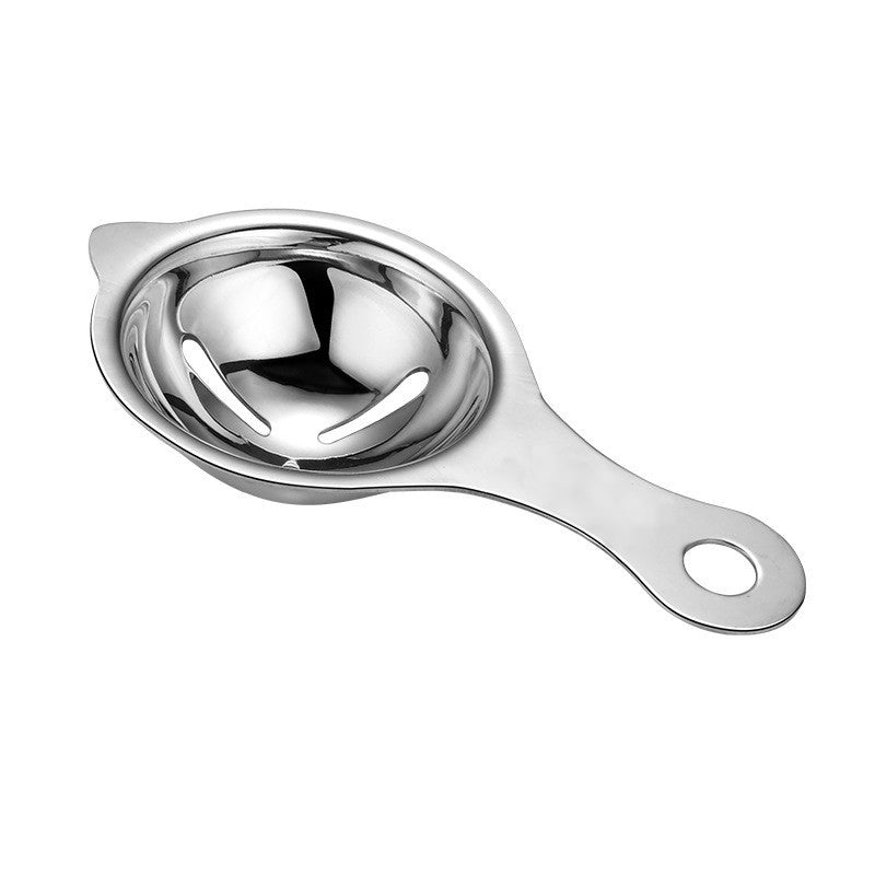Separator Oua, Dispozitiv de Separare Albus de Galbenus cu Suport pentru Bol, Inox Alimentar, 14x7.5 cm, Argintiu