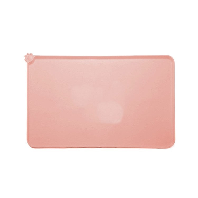 Covoras Alimentare pentru Animale, Suport Antiderapant pentru Boluri Apa si Mancare, Margini Ridicate Anti-Varsare, Silicon Non-Toxic, Rezistent la Caldura, 48.5x30 cm, Roz