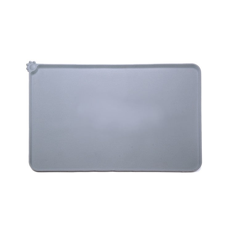 Covoras Din Silicon Pentru Boluri Animale De Companie, Protectie Antiderapanta Cu Margini Ridicate Anti-Varsare, Impermeabil, Lavabil, 48.5x30 cm, Gri