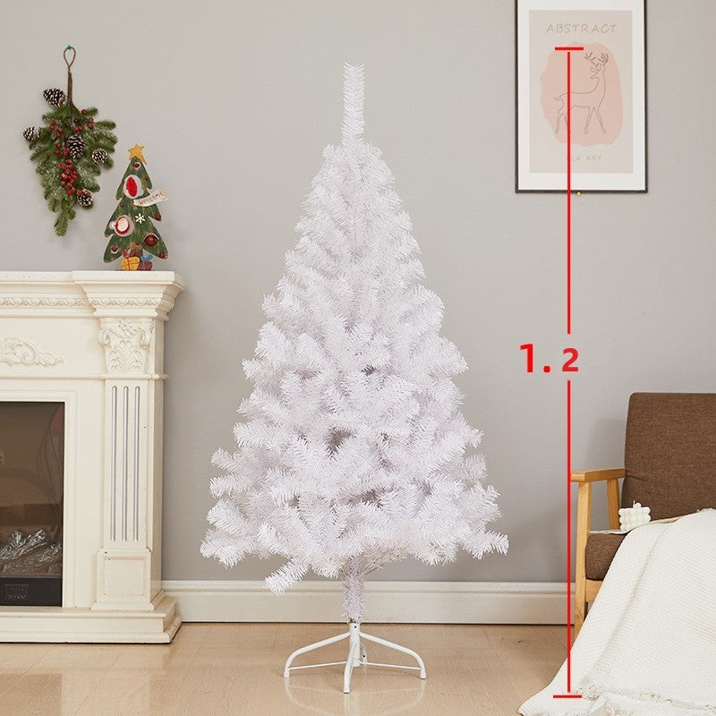 Brad de Craciun Artificial, Model Bogat cu 240 Ramuri, Aspect Natural, PVC cu Suport Inclus, Interior si Exterior, 120 cm, Alb