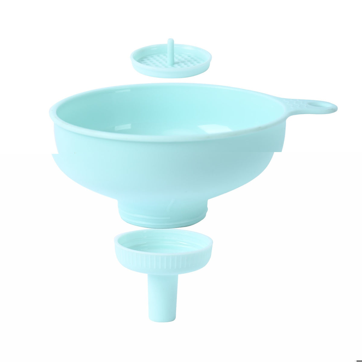Palnie Bucatarie Multfunctionala 3 in 1, Filtru Detasabil si Filet, Doua Dimensiuni de Scurgere, Plastic Rezistent, 11.5 x 16.7 cm, Albastru