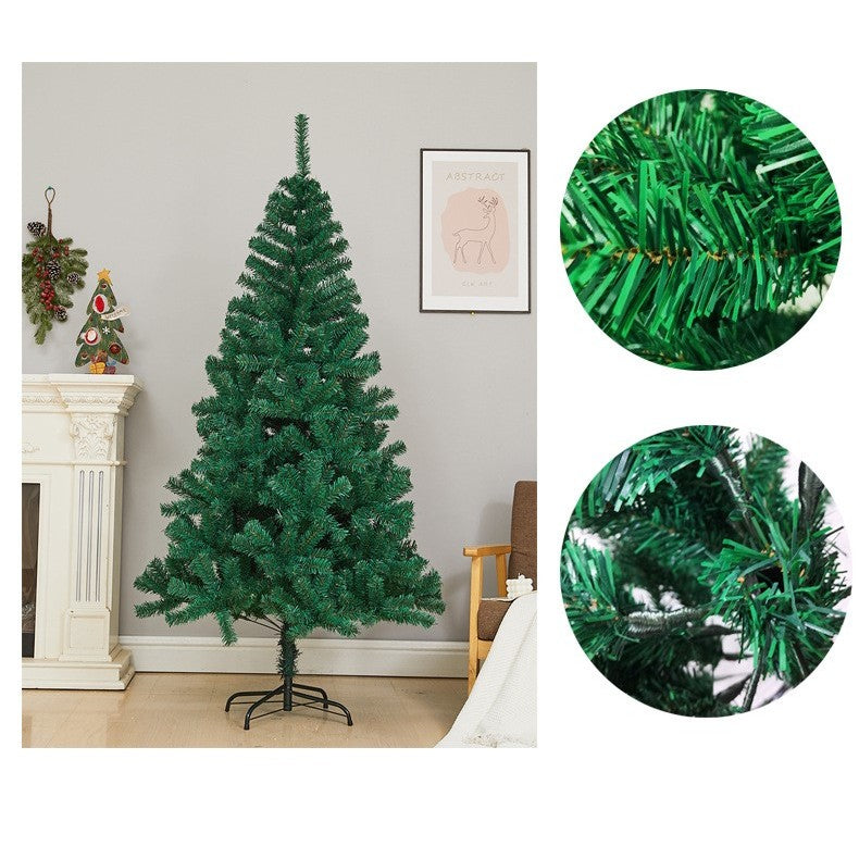 Brad Artificial de Craciun, Aspect Natural Bogat cu 600 Ramuri, PVC, Interior si Exterior, Suport Metalic Inclus, 155 cm, Verde
