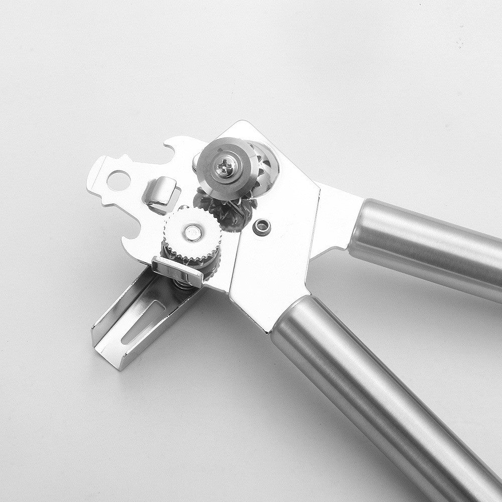 Deschizator Conserve Manual, Mecanism de Taiere Facila si Precisa, Manere Ergonomice Antiderapante, Otel Inoxidabil, Gri