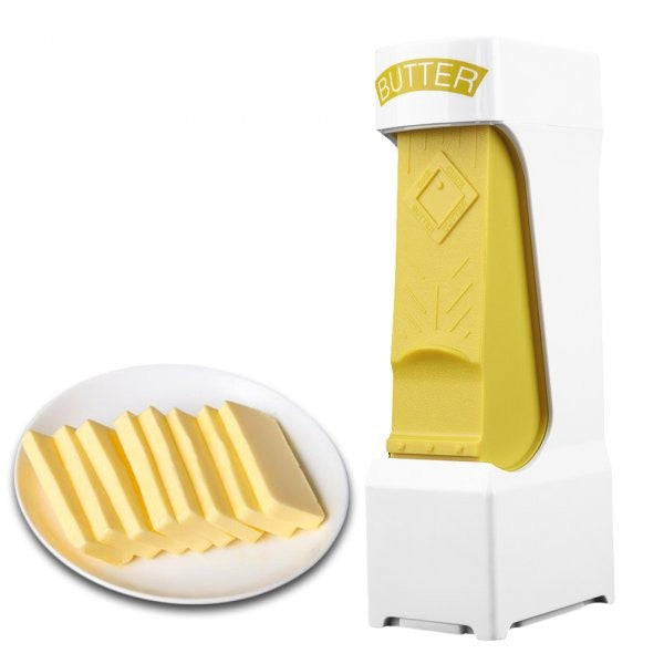 Feliator Manual de Unt, Dispozitiv pentru Taiat si Servit Felii Egale, Design Compact pentru Depozitare in Frigider, Material Plastic Rezistent, 20x6x8.5 cm, Alb