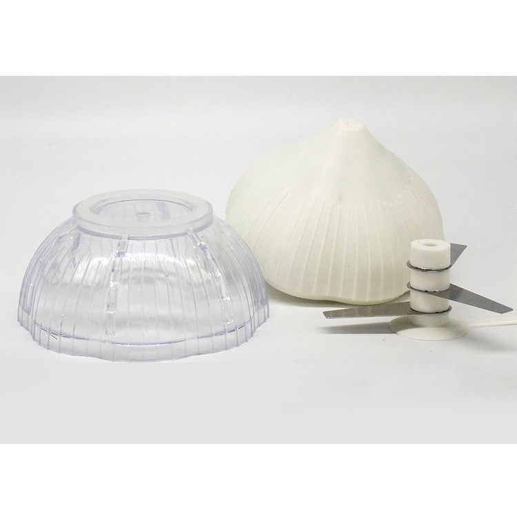 Tocator Manual Pentru Usturoi, Actionare Prin Apasare, Design Ergonomic, Lame Din Otel Inoxidabil si ABS, 9.5x9.5x9.3 cm, Alb