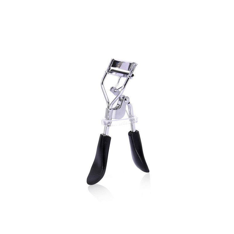 Feel The Style Cleste pentru Curbarea Genelor, Dispozitiv Profesional pentru Alungire si Lifting, Otel cu Invelis de Nichel, Argintiu cu Manere Negre