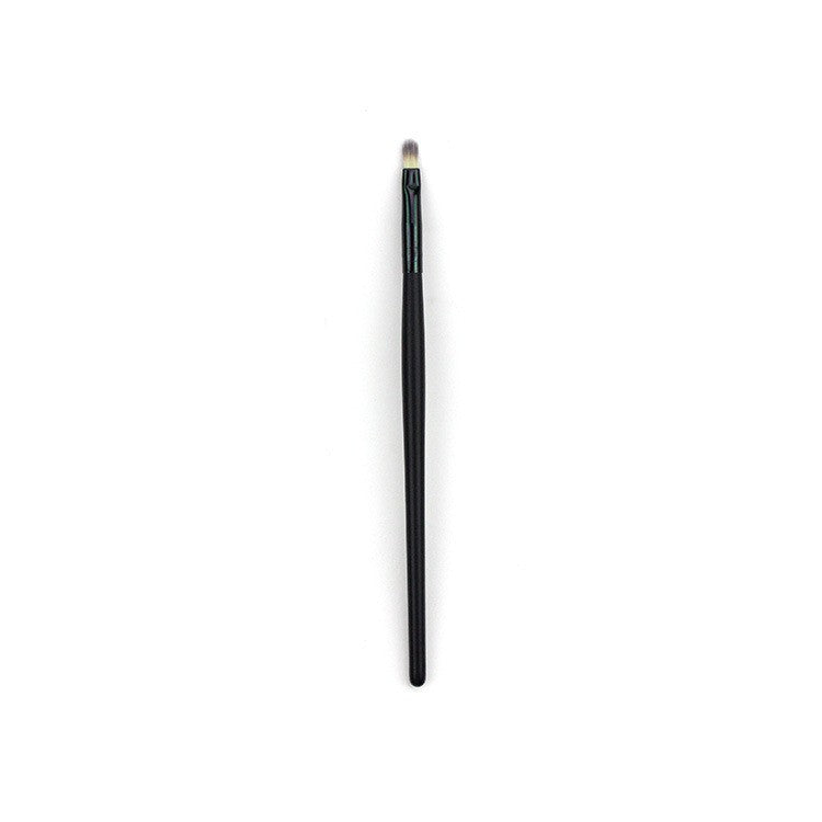 Pensula de Machiaj Profesionala pentru Detalii, Design Duo Fiber, Peri Sintetici si Maner Plastic, 15.5 cm, Negru