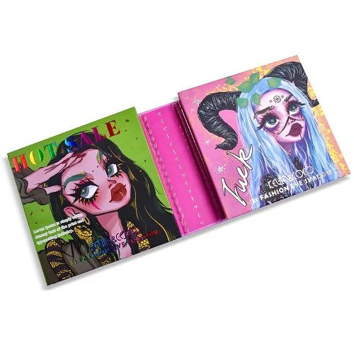Paleta Farduri Kevin&Coco, Trusa Machiaj Completa 31 Culori, Farduri Mate, Metalice si Sidefate, Include Blush si Iluminator, Format Patrat, 250 g, Multicolor