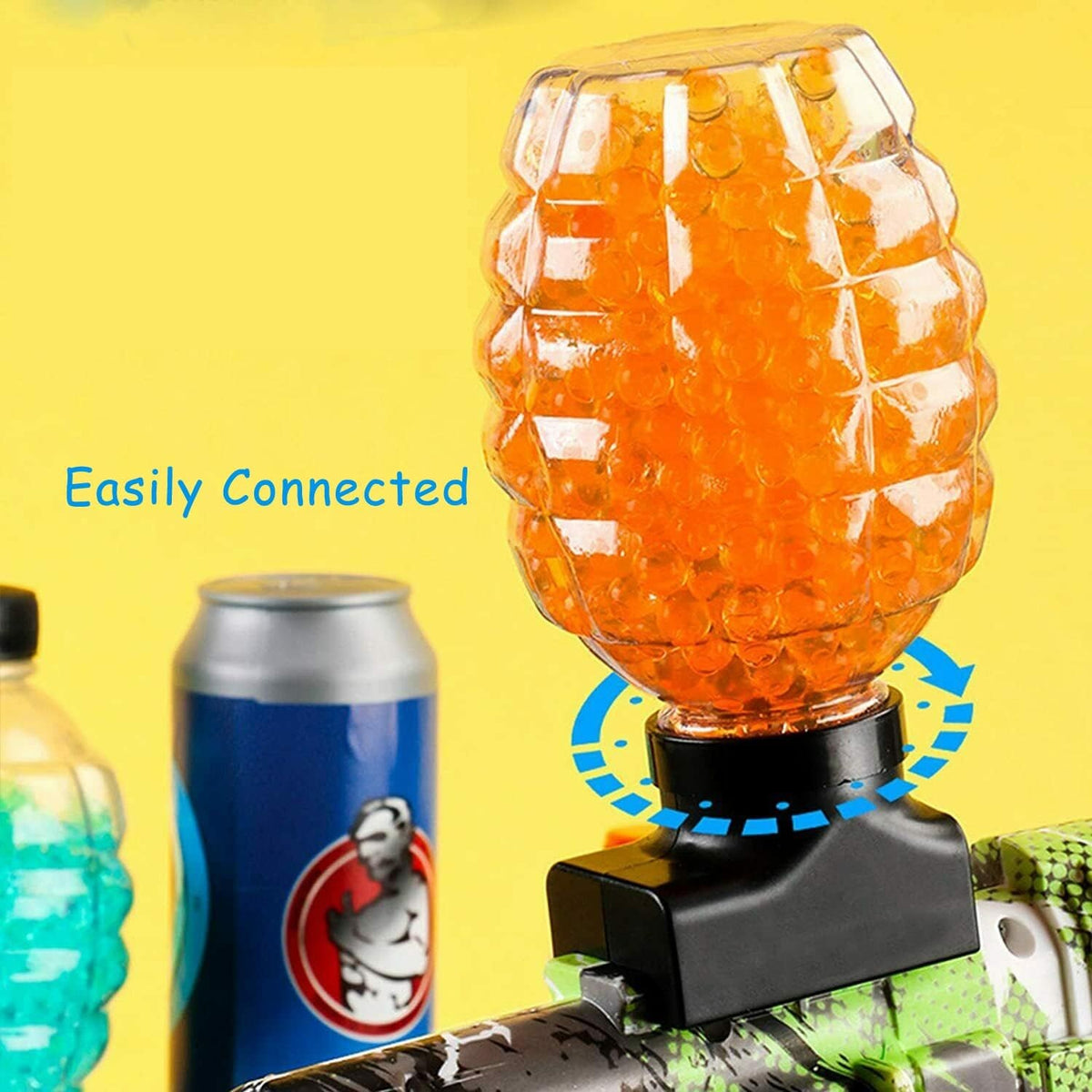 Bile Gel Pentru Gel Blaster, Muniție Universală, Recipient Sticlă Ananas, 20.000 Bucăți, Albastru, 10.5x6.5 mm