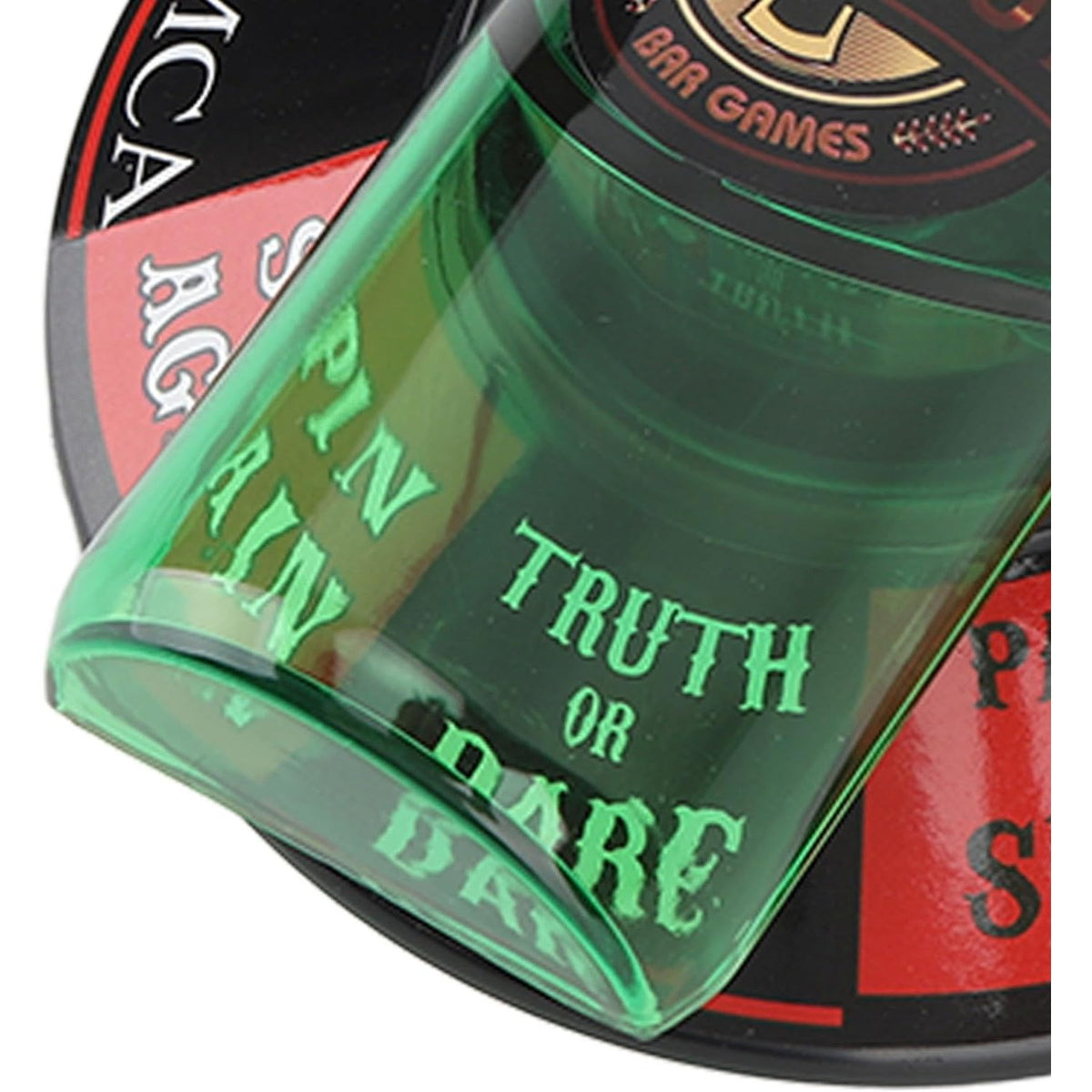 Joc de Baut Spin the Bottle, Ruleta cu Provocari pentru Party si Aniversari, Plastic ABS, 2-6 Jucatori, 18 x 12 cm, Multicolor