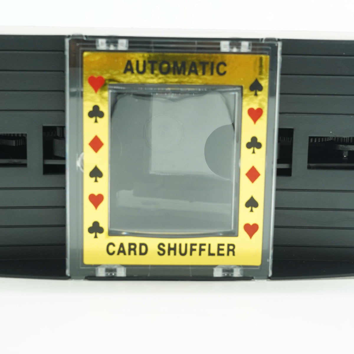 Masina Automata de Amestecat Carti de Joc, Dispozitiv Electric pentru 2 Pachete, Functionare cu 4 Baterii AA, Plastic, 21x10x9 cm, Negru