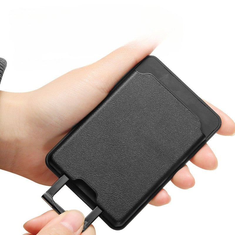 Portofel Wireless Magsafe 3 in 1, Incarcator Fara Fir si Suport Telefon, Piele Ecologica, Negru