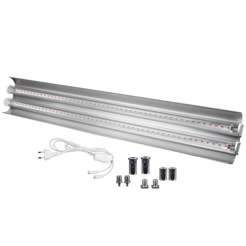Lampa Dubla LED pentru Cresterea Plantelor, Spectru Complet, Tehnologie T5, Durata Viata 50.000 Ore, 50 cm, Alb