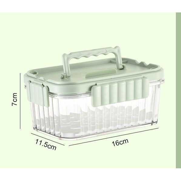 Caserola Pentru Pranz Si Gustari, Recipient Etans Cu Furculita Si Maner, Plastic Rezistent La Temperaturi Ridicate, Transparent, 550 ml, 7 x 11.5 x 16 cm