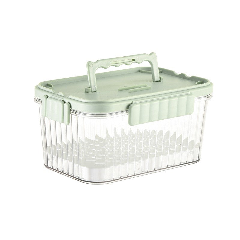 Caserola Pentru Pranz Si Gustari, Recipient Etans Cu Furculita Si Maner, Plastic Rezistent La Temperaturi Ridicate, Transparent, 550 ml, 7 x 11.5 x 16 cm
