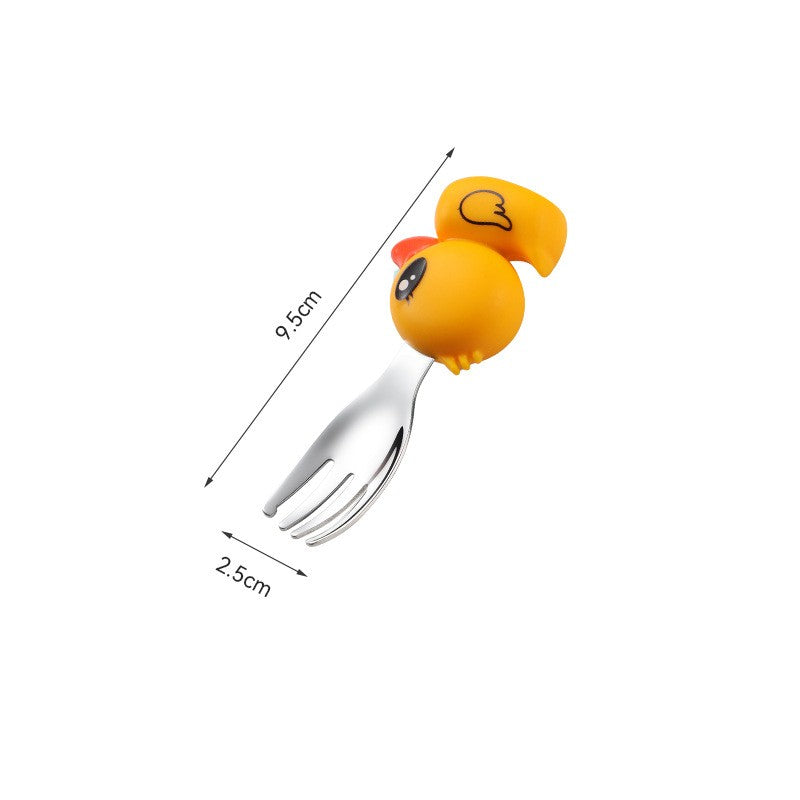 Set Diversificare Bebelusi, Farfurie Compartimentata cu Ventuza, Forma Ratusca, Silicon Alimentar Fara BPA, Include Lingurita, Furculita, Pai si Perie, 5 Piese, 20 x 17.5 cm, Galben