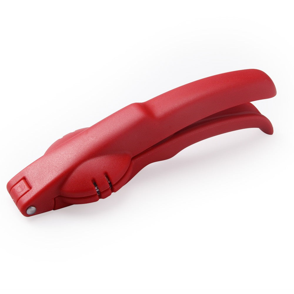 Dispozitiv pentru Spart Nuci si Castane, Cleste Multifunctional cu Maner Ergonomic, Otel Inoxidabil si ABS, 17.5 x 5.5 x 5 cm, Rosu