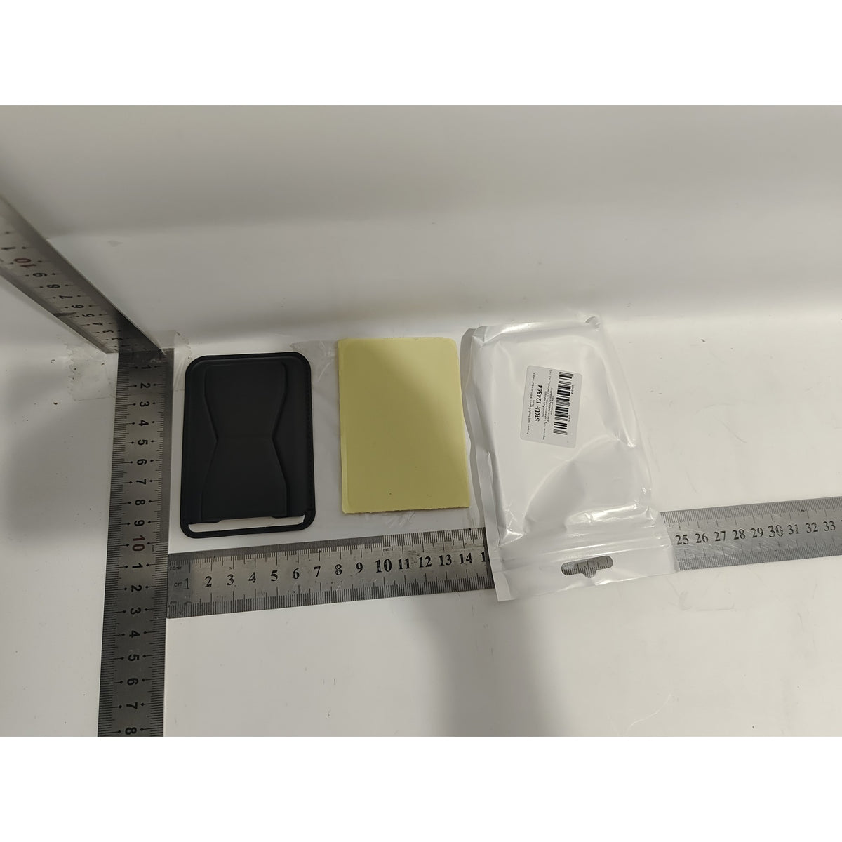 Portofel MagSafe Magnetic Pentru Carduri Cu Suport Integrat, Piele Ecologica, Compatibil iPhone Si Huse Magnetice, Negru