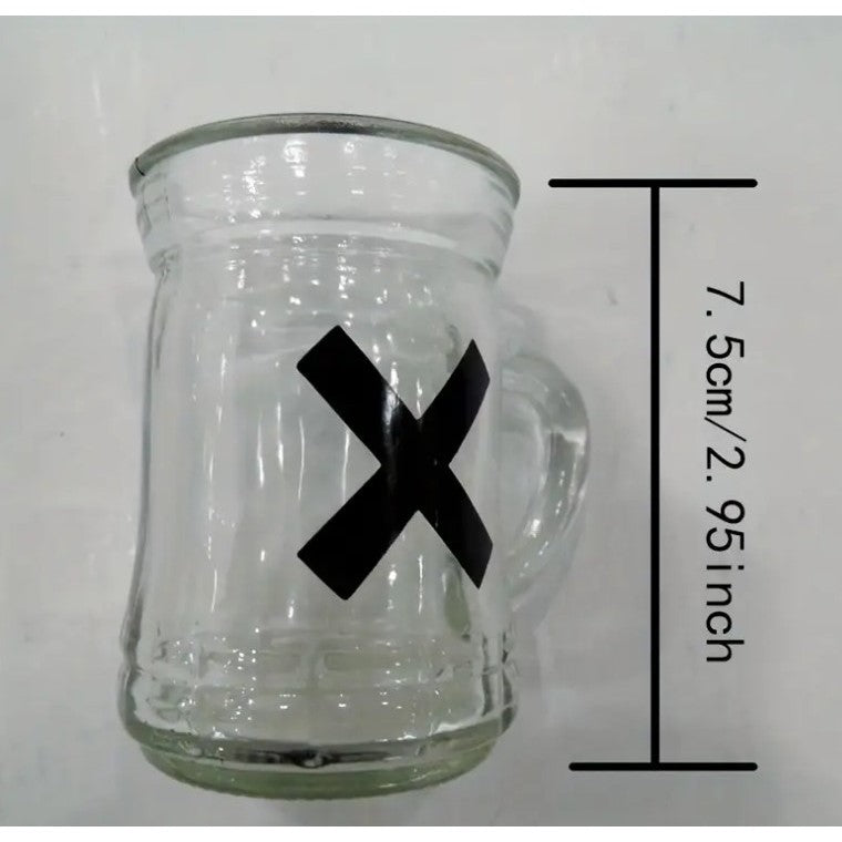 Joc X si O pentru Petreceri, Tablă de Joc cu 9 Mini Halbe, Design Elegant din Sticlă și Oglindă, 25 x 25 cm, Transparent