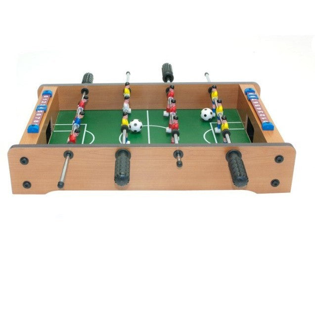 Mini Masa De Fotbal, Joc De Masa Cu 12 Jucatori Si Tabela Scorer, Constructie Din Lemn Metal Si ABS, 4 Manere, 34.5 x 23 x 7 cm