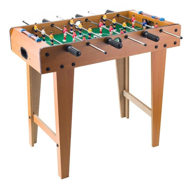 Masa de Fotbal cu Picioare, Teren de Joc cu 18 Jucatori si 6 Manere, Tablou pentru Scor, Constructie Durabila din Lemn, Metal si ABS, 69 x 36.5 x 61 cm