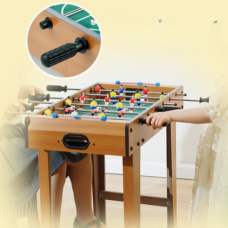 Masa de Fotbal cu Picioare pentru Copii si Adulti, 18 Jucatori, 2 Tablouri de Scor, 6 Manere Ergonomice, Structura din Metal, Lemn si ABS, 69 x 34 x 65 cm