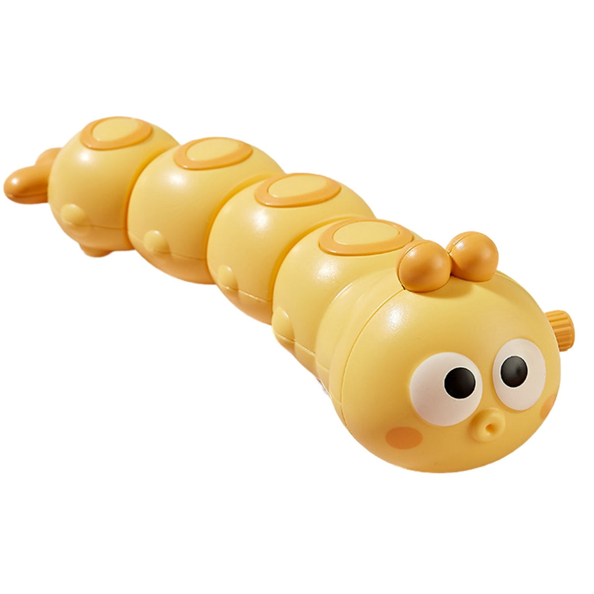 Jucarie Mecanica Omidă, Cu Cheiță Pentru Dezvoltarea Motorie, Material ABS, 15 x 4 cm, Galben