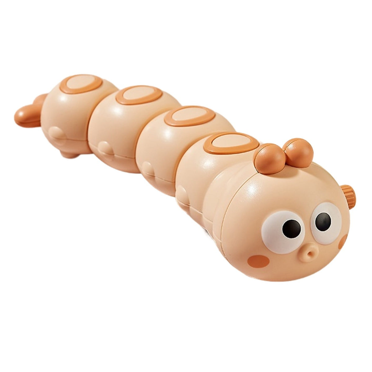 Jucarie Mecanica Omidă, cu Cheiță pentru Dezvoltare Motorie, Plastic, 15 x 4 cm, Portocaliu
