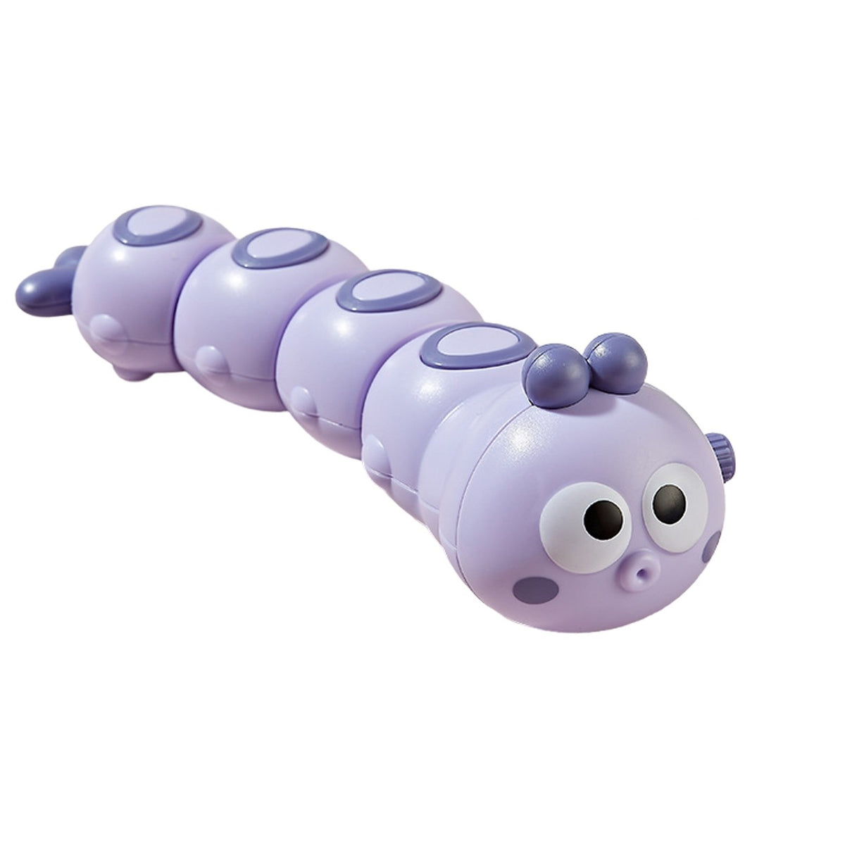 Jucarie Mecanica Omidă, Cu Cheiță Pentru Dezvoltarea Abilităților Motorii, Plastic, 15 x 4 cm, Mov