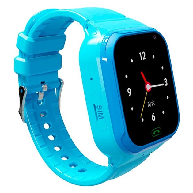 Ceas Smartwatch Copii Motto LT36, Localizare GPS LBS WiFi, Apel Video 4G, Buton SOS, Camera Foto, Silicon, Albastru