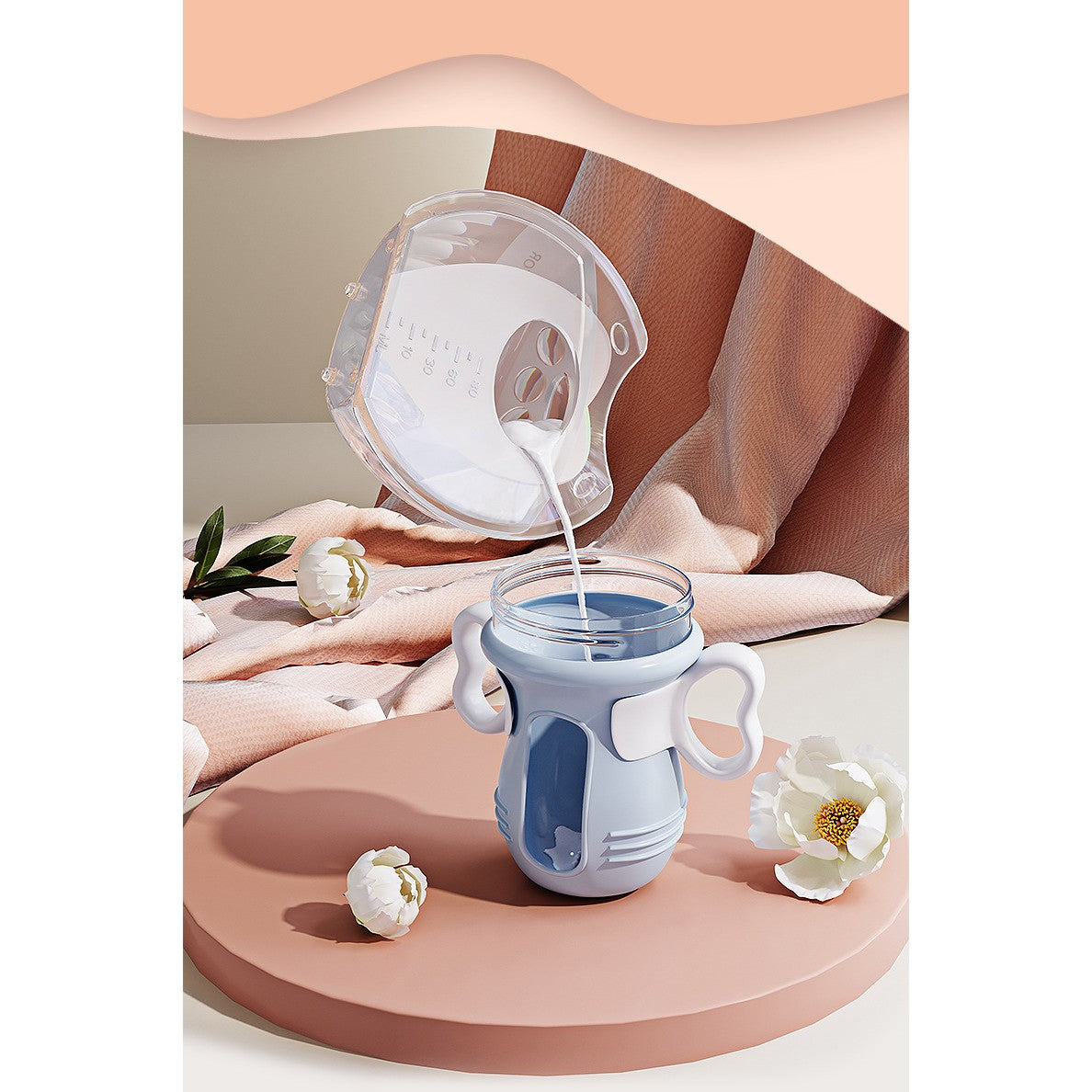 Colector de Lapte Matern Manual, Pompa Colectoare Anti-debordare pentru Protectia Mamelonului, Silicon de Calitate Alimentara, 80 ml, Transparent