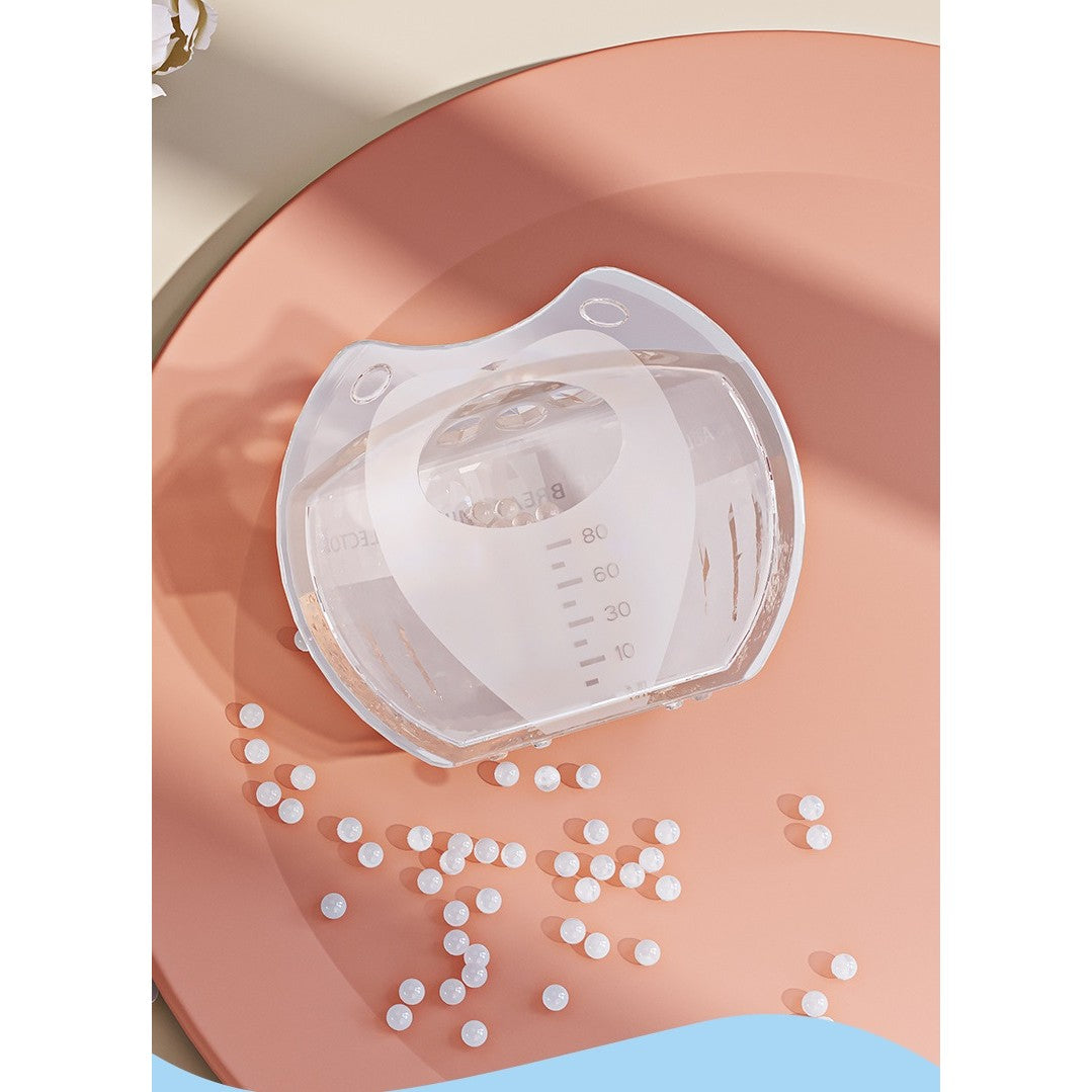Colector de Lapte Matern Manual, Pompa Colectoare Anti-debordare pentru Protectia Mamelonului, Silicon de Calitate Alimentara, 80 ml, Transparent