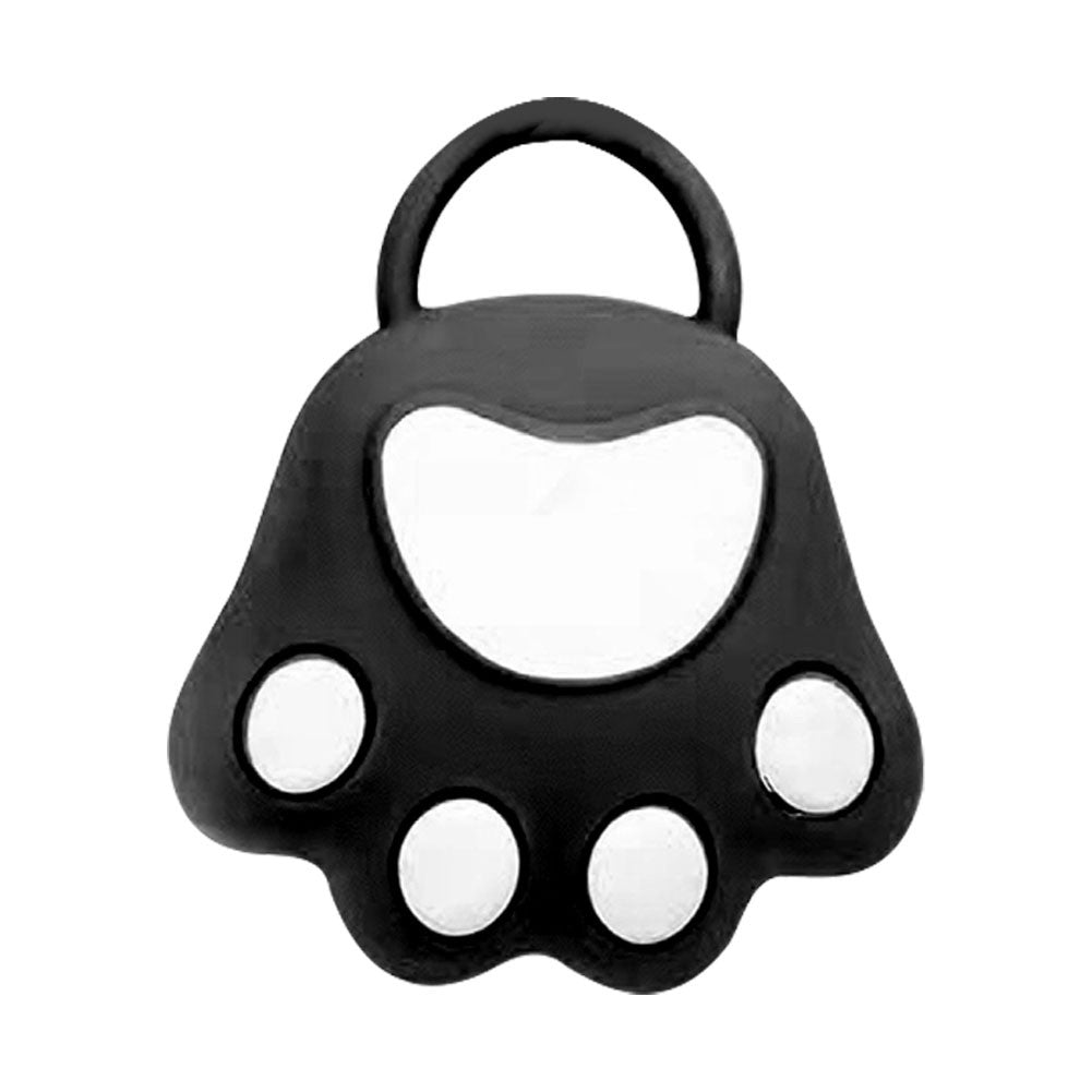 Perie pentru Masajul Scalpului și Șamponare, Stimularea Creșterii Părului și Curățare Silicon, Model Labuță de Pisică, Silicon și Plastic, 7x8 cm, Negru