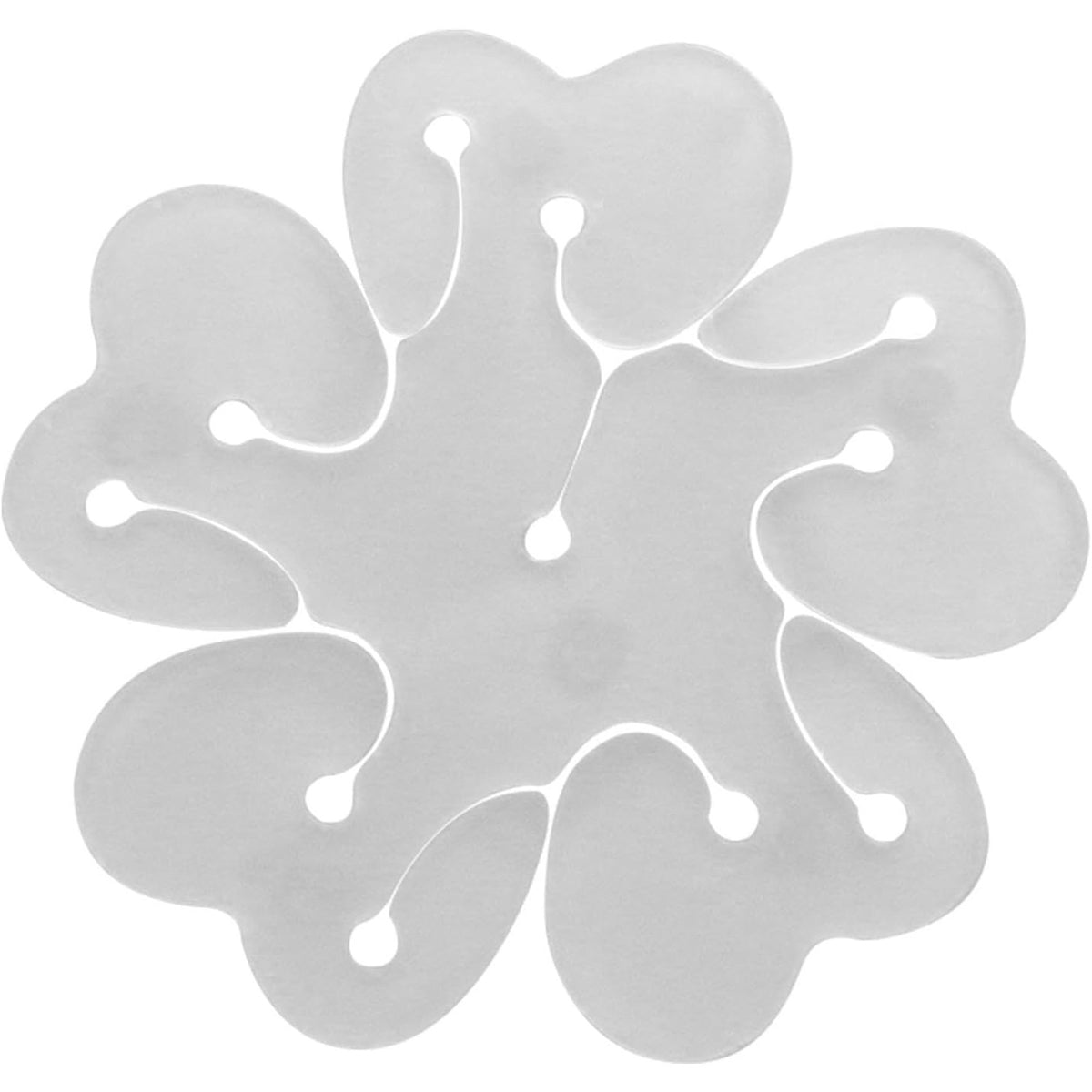 Suport Baloane Model Floare, Dispozitiv Organizare cu Doua Straturi, Plastic Rezistent, Capacitate 11 Baloane, 8x8 cm, Alb