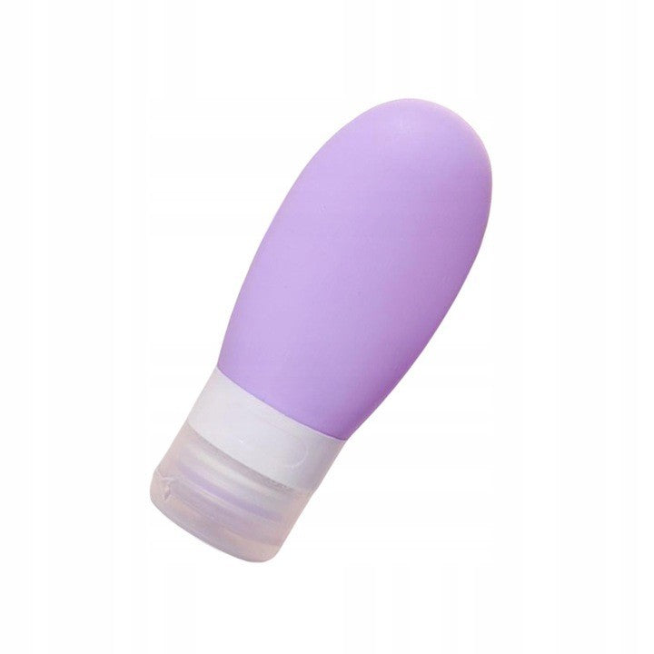 Recipient Portabil din Silicon pentru Călătorie, Sticlă Reîncărcabilă pentru Șampon și Loțiune, Anti-Scurgere, Aprobat TSA, Silicon Fără BPA, 90 ml, Mov
