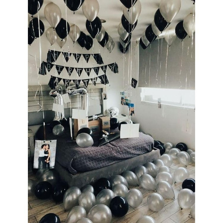 Balon Aniversar Cifra 7, Figurina Gigant 100 cm, Folie de Aluminiu, Umflare Aer sau Heliu, Pai Inclus, Argintiu
