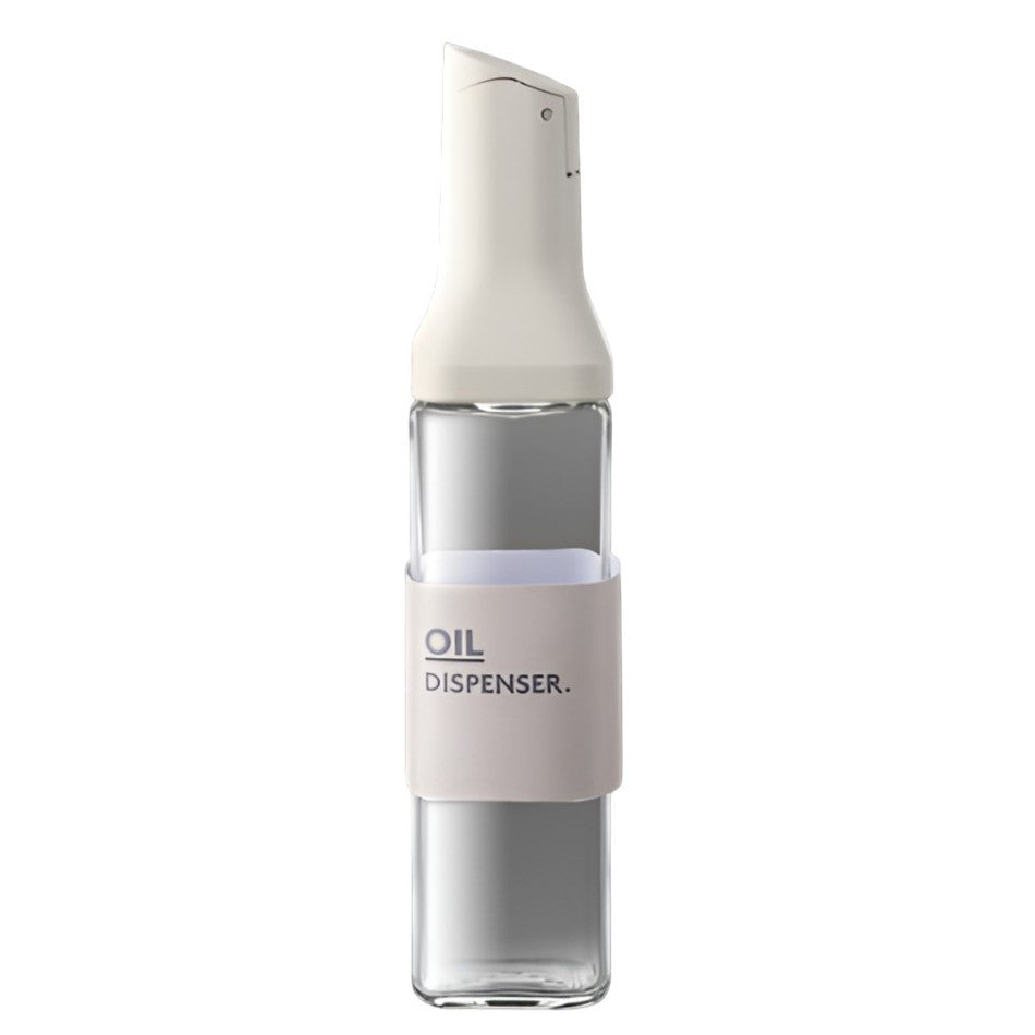 Dispenser Pentru Ulei Si Otet, Deschidere Automata Cu Inductie Gravitationala, Duza Antiscurgere, Sticla Si ABS, 500 ml, Alb