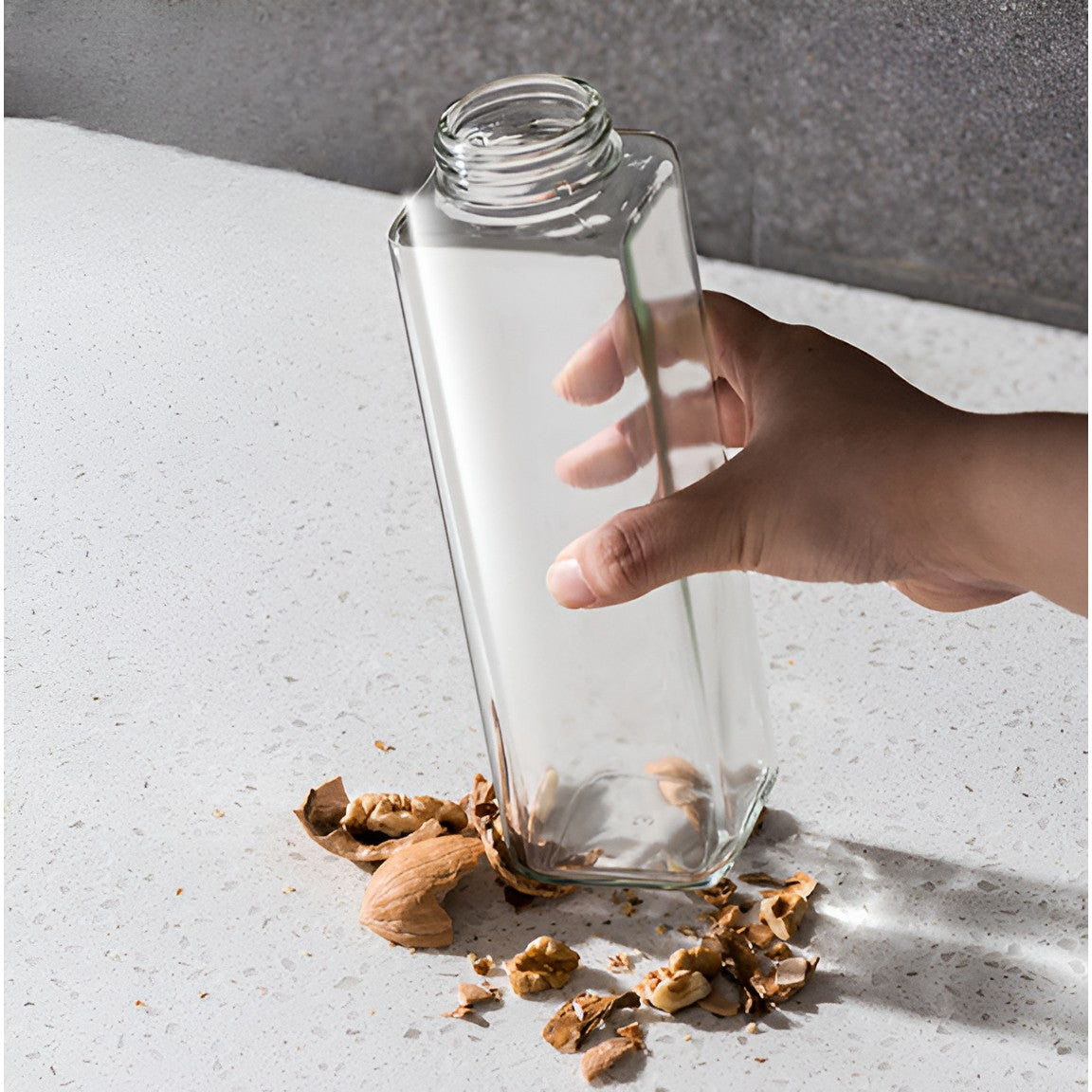 Dispenser Pentru Ulei Si Otet, Deschidere Automata Cu Inductie Gravitationala, Sticla Si ABS, 500 ml, Galben