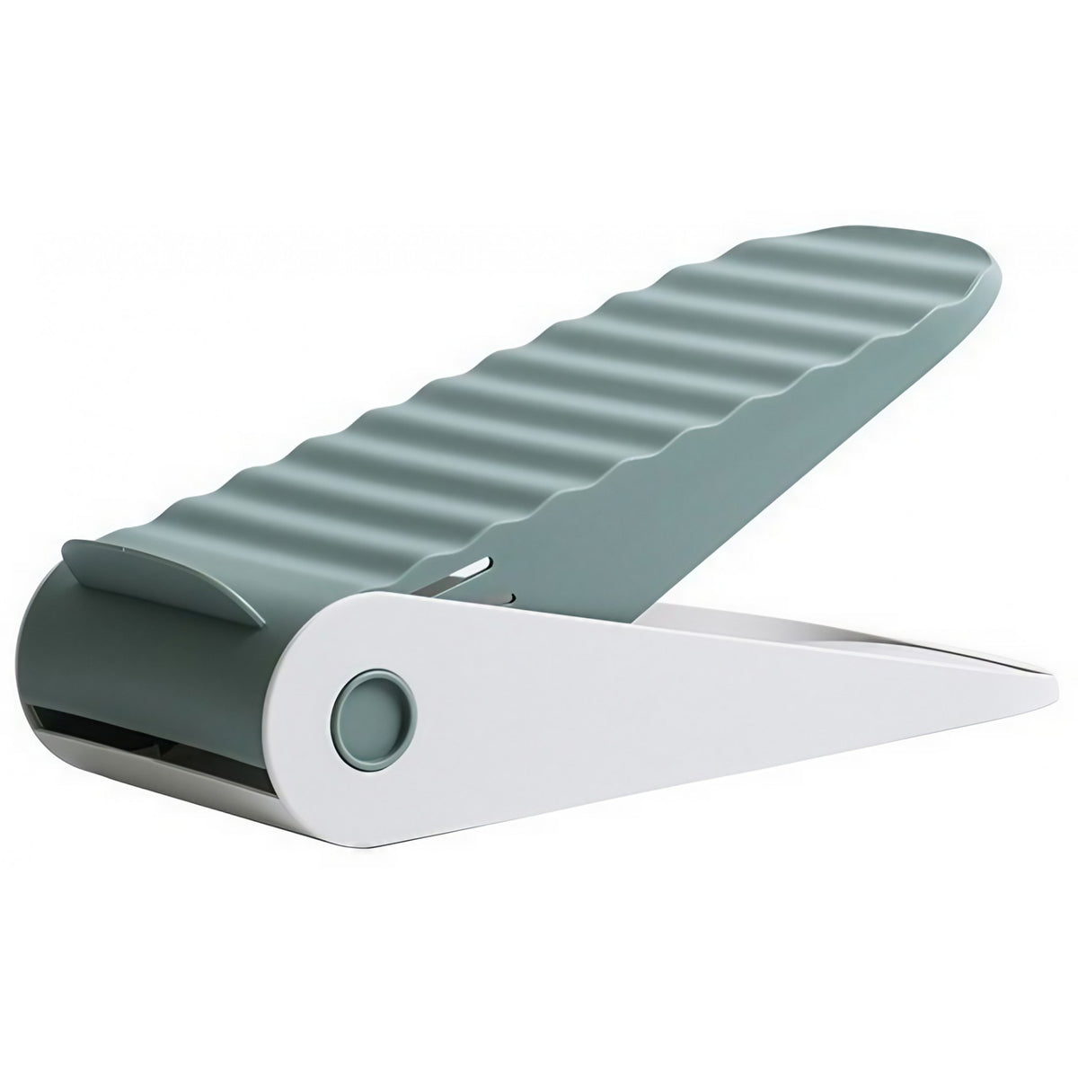 Suport Pantofi cu Două Straturi, Organizator Încălțăminte Reglabil pe Înălțime, Design Antiderapant pentru Economisire Spațiu, Plastic Durabil, 25.5x11x7.5 cm, Verde