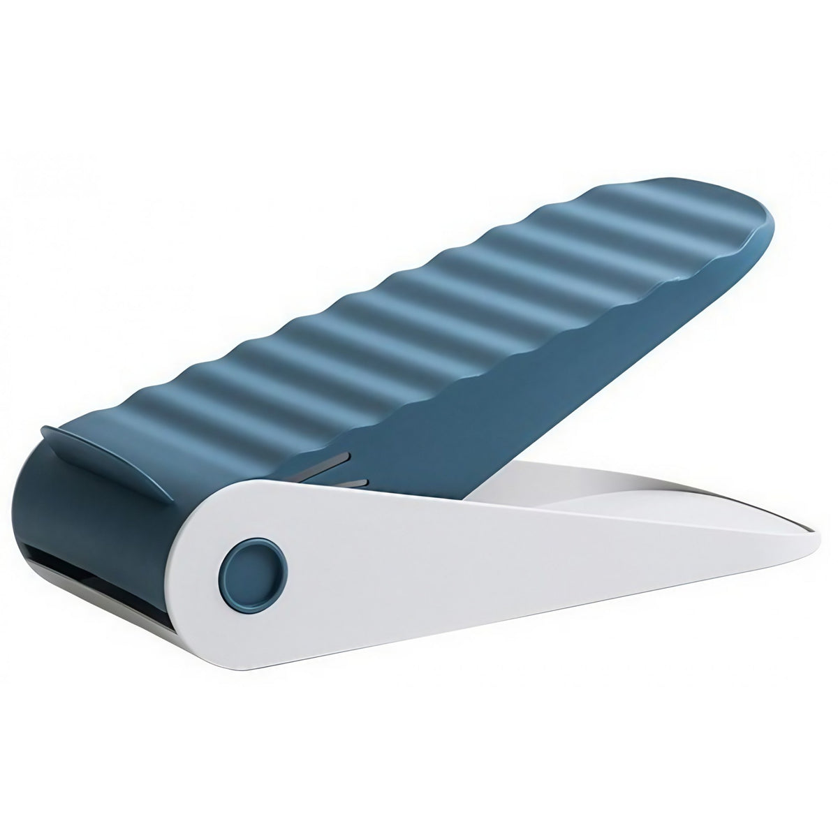Suport Pantofi Organizator Etajat, Inaltime Reglabila, Design Antiderapant pentru Economisire Spatiu, Plastic Rezistent, 25.5x11x7.5 cm, Albastru
