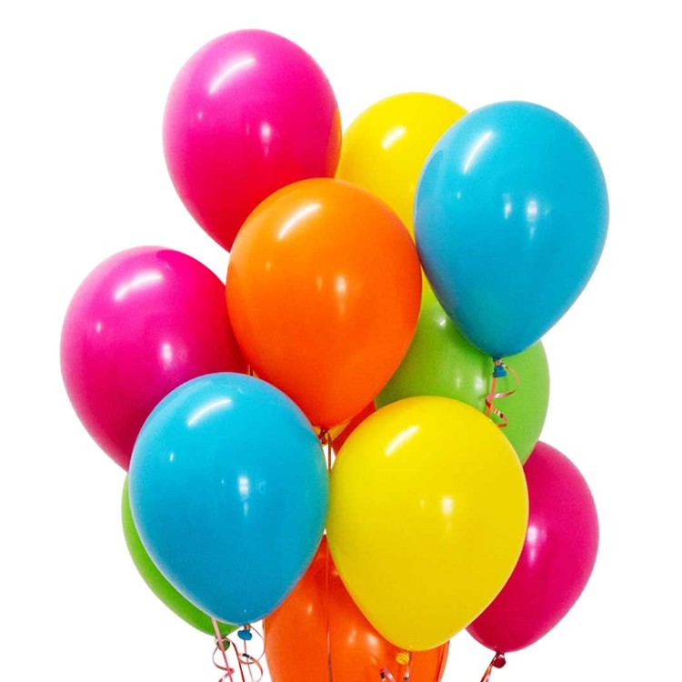 Set 50 Baloane Latex Metalizate pentru Petrecere, Potrivite pentru Aer sau Heliu, Biodegradabile, 30 cm, Multicolore, 2.4 g
