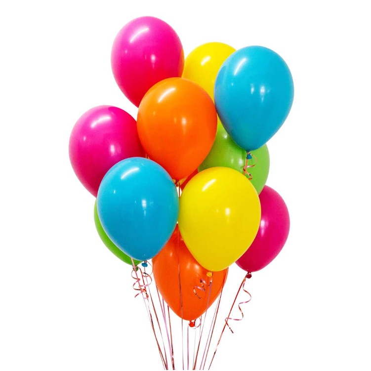 Set 50 Baloane Latex Metalizate pentru Petrecere, Potrivite pentru Aer sau Heliu, Biodegradabile, 30 cm, Multicolore, 2.4 g