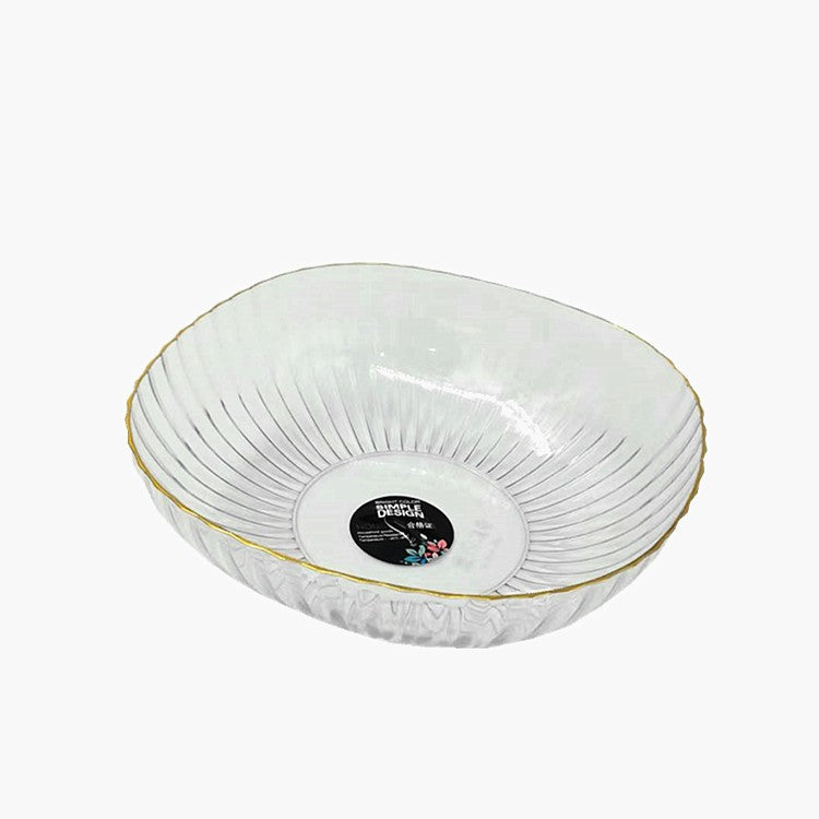 Bol pentru Fructe si Legume, Recipient Rotund pentru Snacks si Dulciuri, Vas Detașabil cu Strecurătoare, Material PC Durabil, 22.4x9 cm, Transparent