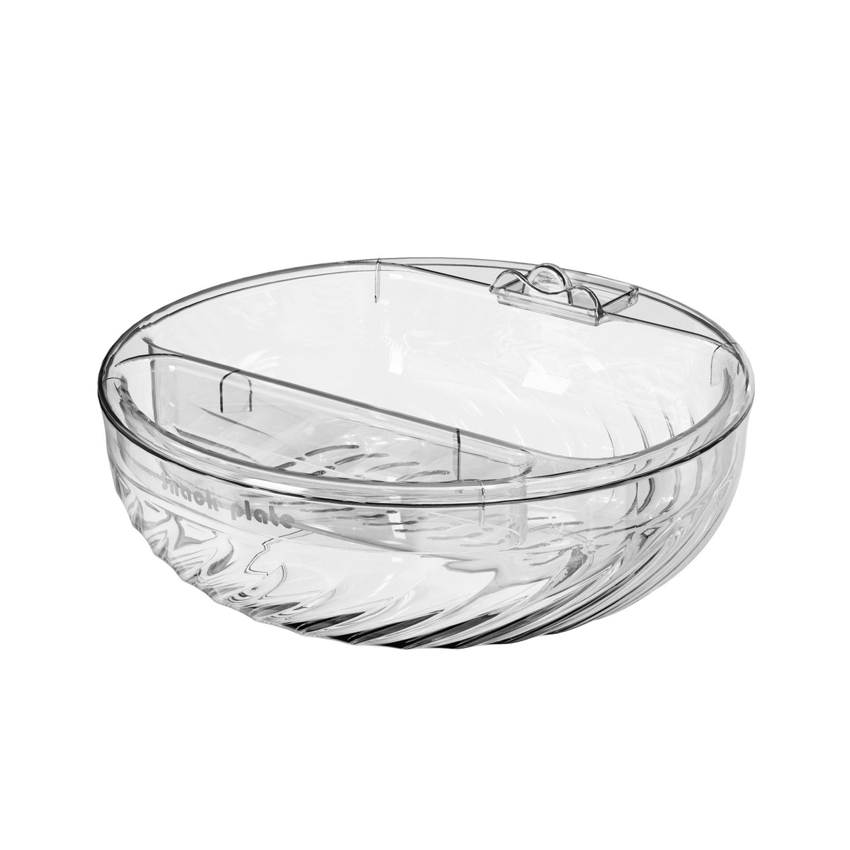 Bol cu Doua Straturi pentru Fructe si Legume, Vas cu Scurgere detasabila si Suport Telefon Mobil, Material PC Rezistent, 22.4x9 cm, Transparent