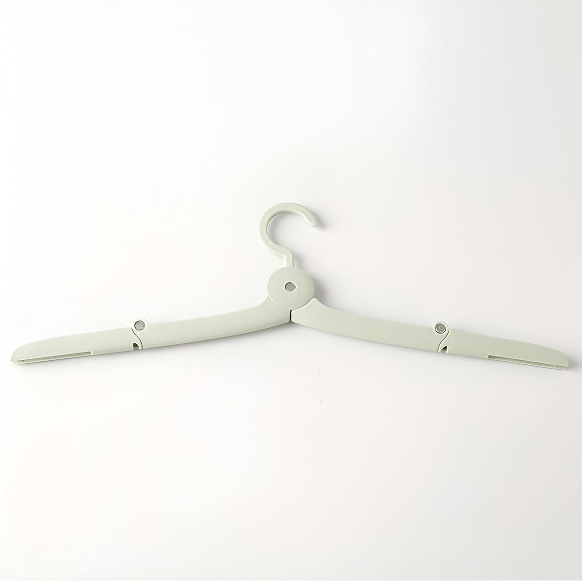 Umeraș Pliabil de Călătorie, Mini Cuier Portabil pentru Haine, Suport Telescopic Antiderapant, Material PP și Aluminiu, 14x7x1.4 cm, Verde