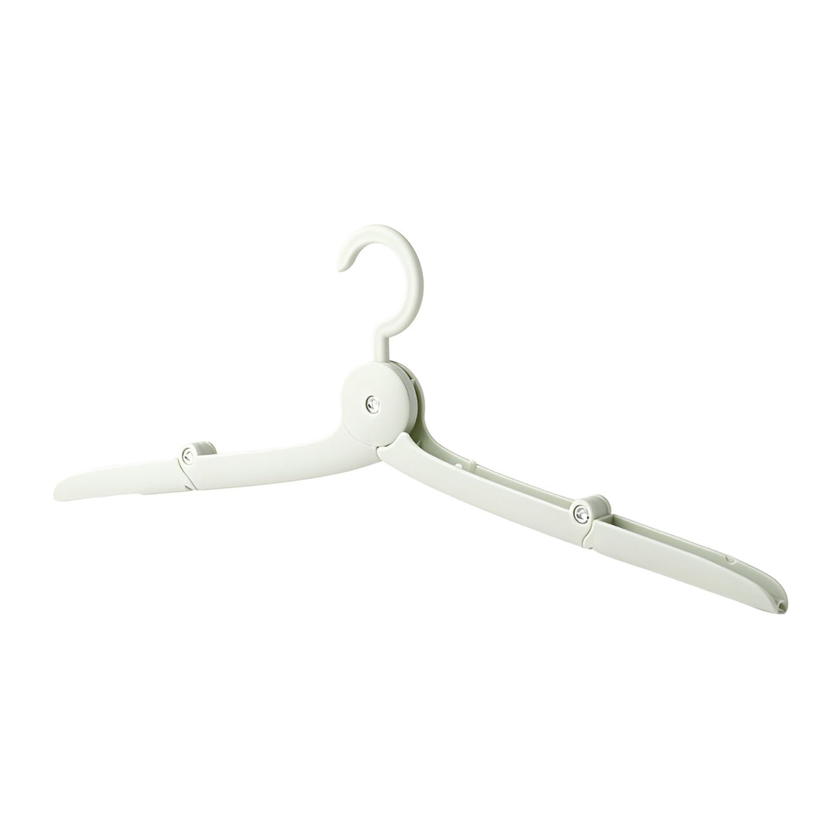 Umeraș Pliabil de Călătorie, Mini Cuier Portabil pentru Haine, Suport Telescopic Antiderapant, Material PP și Aluminiu, 14x7x1.4 cm, Verde