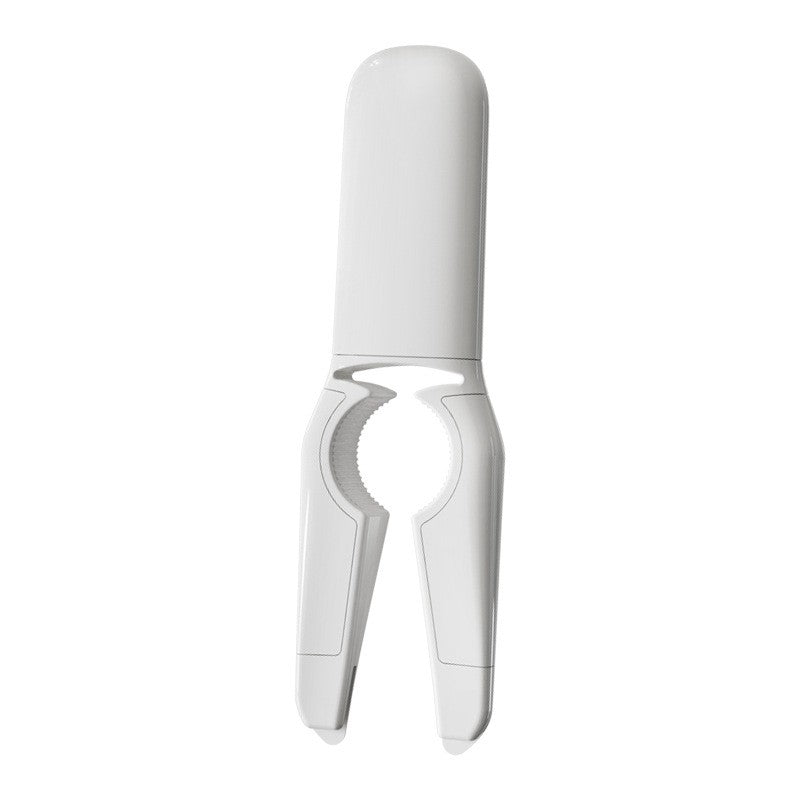 Dispozitiv Multifunctional 5 in 1 pentru Bucatarie, Deschizator de Sticle si Conserve, Curatator si Feliator de Legume si Fructe, Otel Inoxidabil si Plastic, 17.5x5x3 cm, Alb