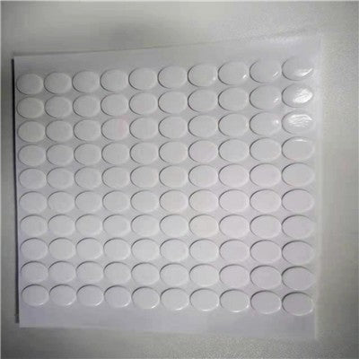 Set 100 Buline Adezive pentru Baloane, Puncte de Fixare pe Tavan sau Perete, Silicon Transparent, Diametru 20mm, Grosime 2mm